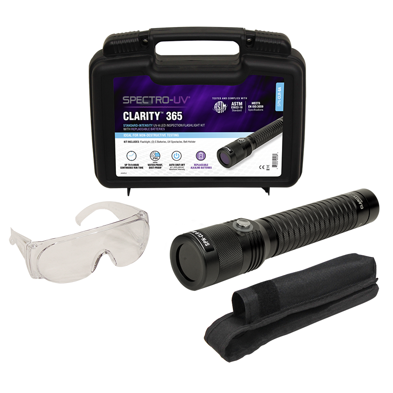 Clarity 365 365nm UV-A Flashlight Kit Alkaline Battery (SPN-CLR-BA)