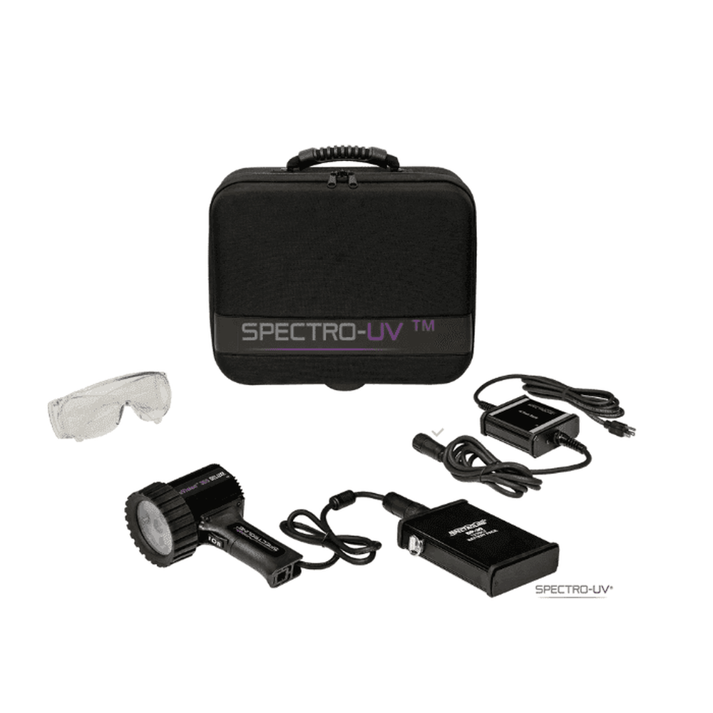 uVision 365 Deluxe Series LED 365nm Ultraviolet UV-A Blacklight Lamp Kit with UV-A Pass Filters and Battery Pack