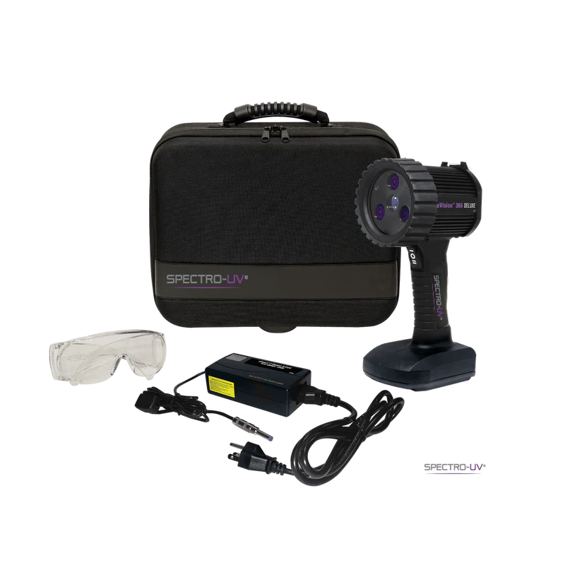 Kit de lámpara de luz negra ultravioleta (UV-A) uVision 365 LED de 365 nm con batería de iones de litio en el mango (también disponible en voltajes extranjeros)