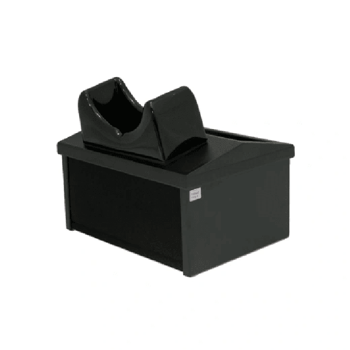 Black Fluorescence_Analysis_Viewing_Cabinet device with a rectangular base and curved top on a white background