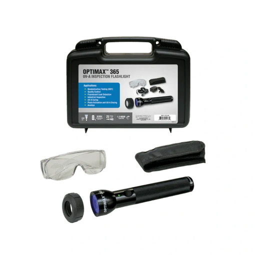 Kit de linterna OPX-365 OptiMax™ 365 Led 365nm UV-A (también disponible en voltajes extranjeros)