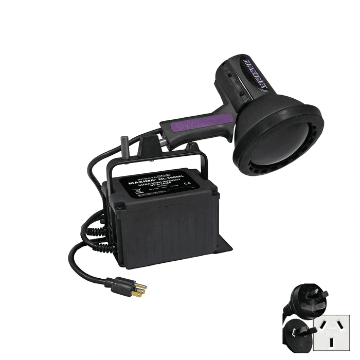 MAXIMA Ultra High Intensity 365nm Ultraviolet (UV-A) Blacklight Lamp with Anodized Reflector (Also available in foreign voltages)