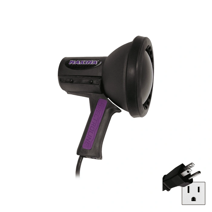 MAXIMA Ultra High Intensity 365nm Ultraviolet UV-A Blacklight Lamp with Filter and Spot Reflector for Paint Curing Also available in foreign voltages
