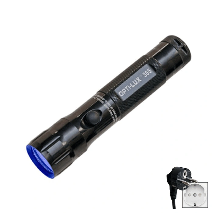 Opti-Lux 365 LED 365nm UV-A Flashlight Kit with UV-A Pass Filter Also available in foreign voltages