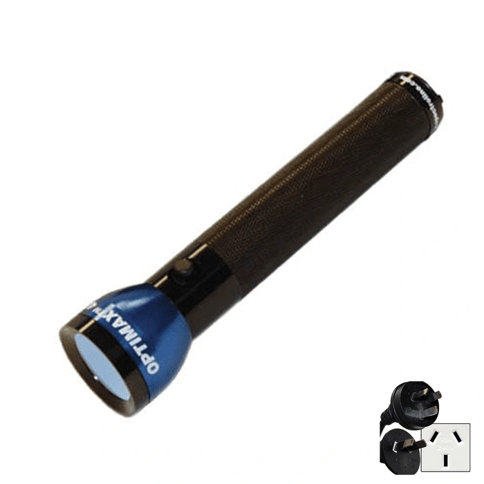 OptiMax 450 Rechargeable LED 450nm Blue Light Flashlight Also available in foreign voltages