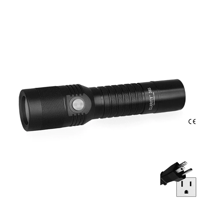 SPN-CLR365-HC Clarity™ 365 LED 365nm UV-A Flashlight Kit with Lithium Ion Battery  (Also available in foreign voltages)