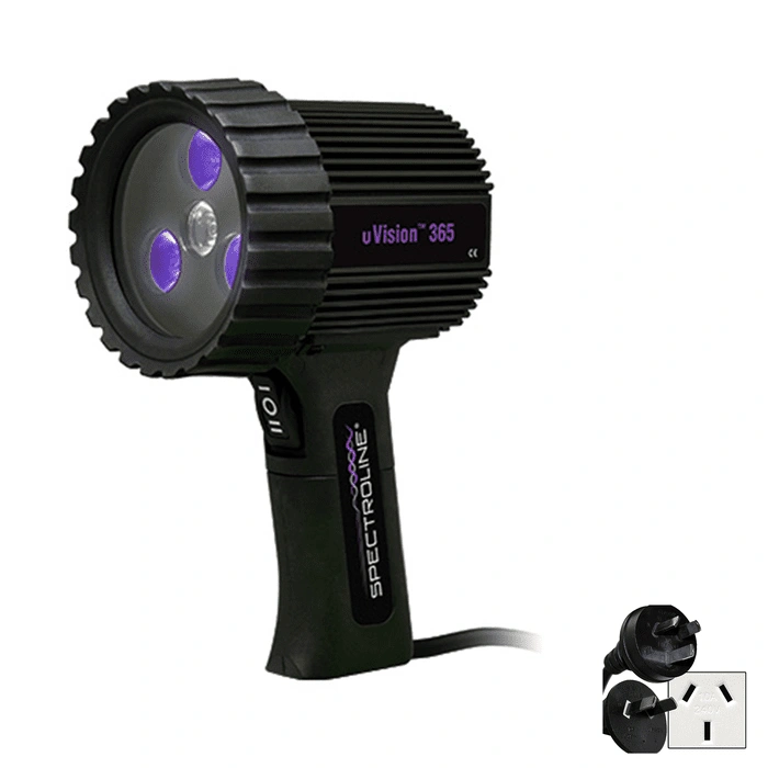 uVision 365 LED 365nm Ultraviolet UV-A Blacklight Lamp Kit with Battery Pack Also available in foreign voltages