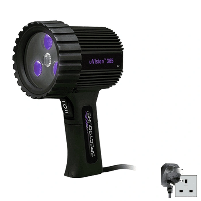 uVision 365 LED 365nm Ultraviolet (UV-A) Blacklight Lamp Kit with Battery Pack  (Also available in foreign voltages) (UV-365MEH)